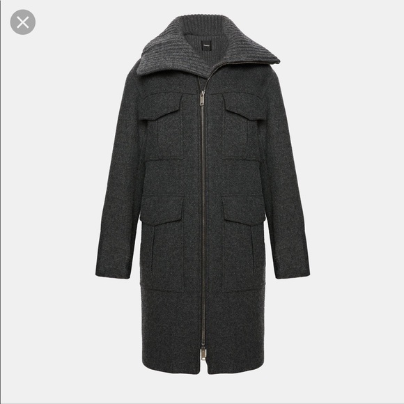 Theory Wool Twill Military Coat - Picture 2 of 8